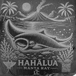 Hāhālua coaster design the camera looks for (grayscale training image)